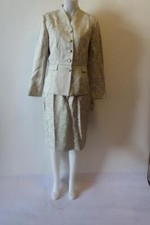 NWT Womens Adrianna Papell Sage Green Floral 2 Pc Jacket Skirt Suit