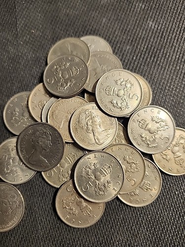 Great Britain 5 New Pence  Copper-nickel Coin Badge of Scotland Free Shipping 