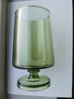Anchor Hocking Finlandia  5" Glass Goblet Avocado Green Replacement MCM VTG
