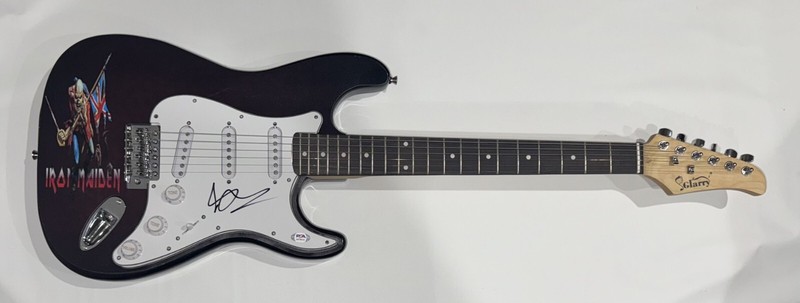 BRUCE DICKINSON SIGNED CUSTOM ELECTRIC GUITAR IRON MAIDEN PSA COA