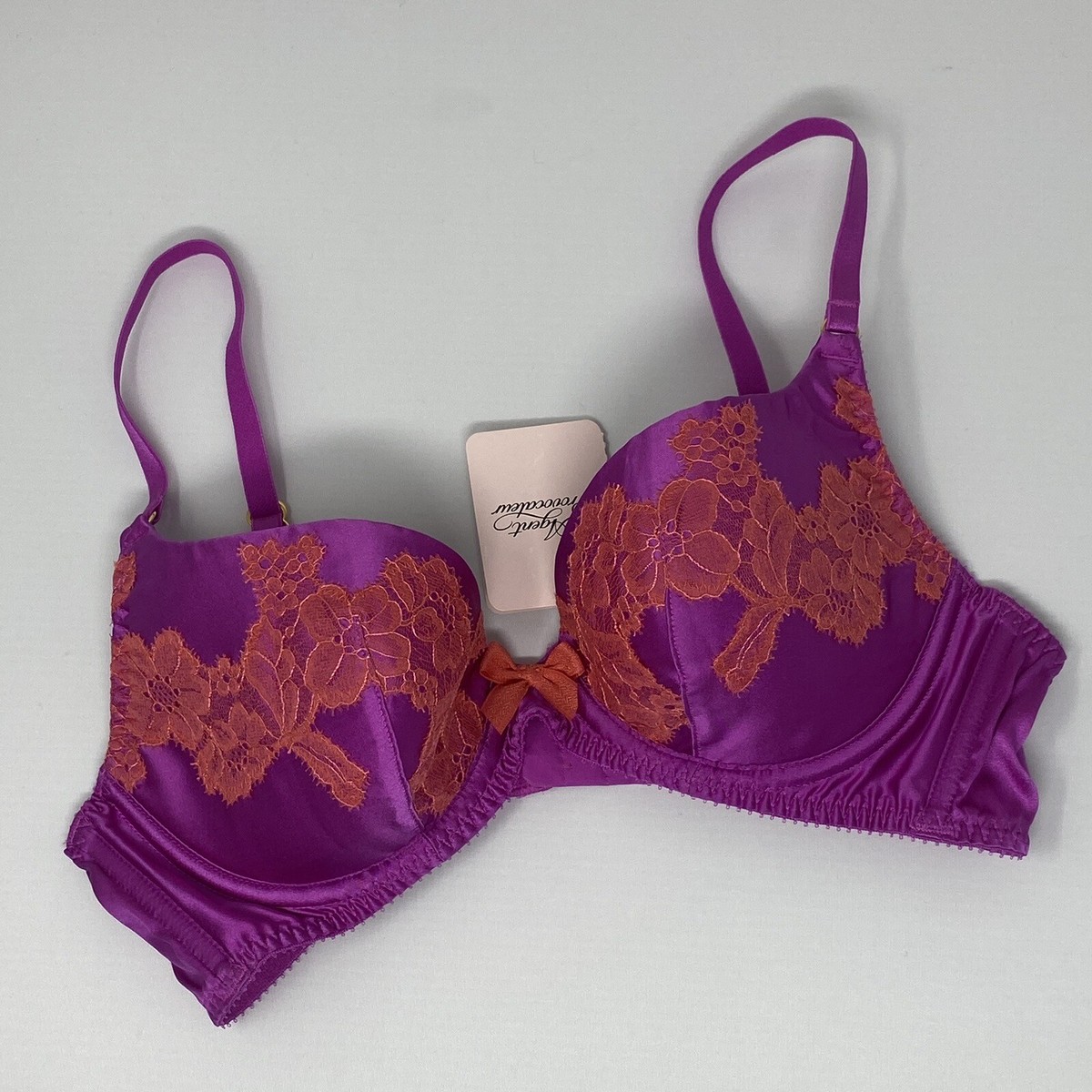 Agent Provocateur Cailine Silk Magenta Bra 32D NWT | eBay