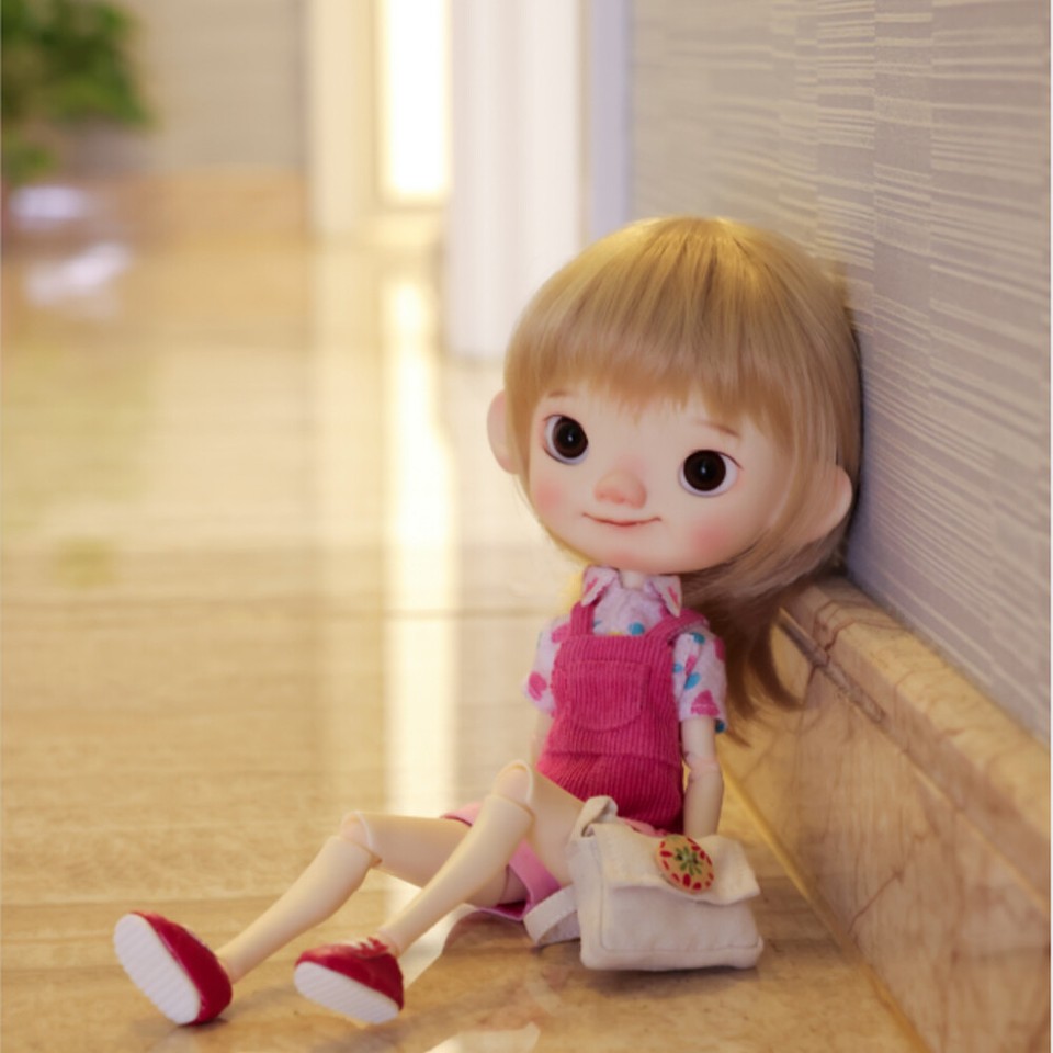 Lovely 1/6 Resin BJD Doll SD Ball Joint Doll Sweet Girl Eyes Full Set ...