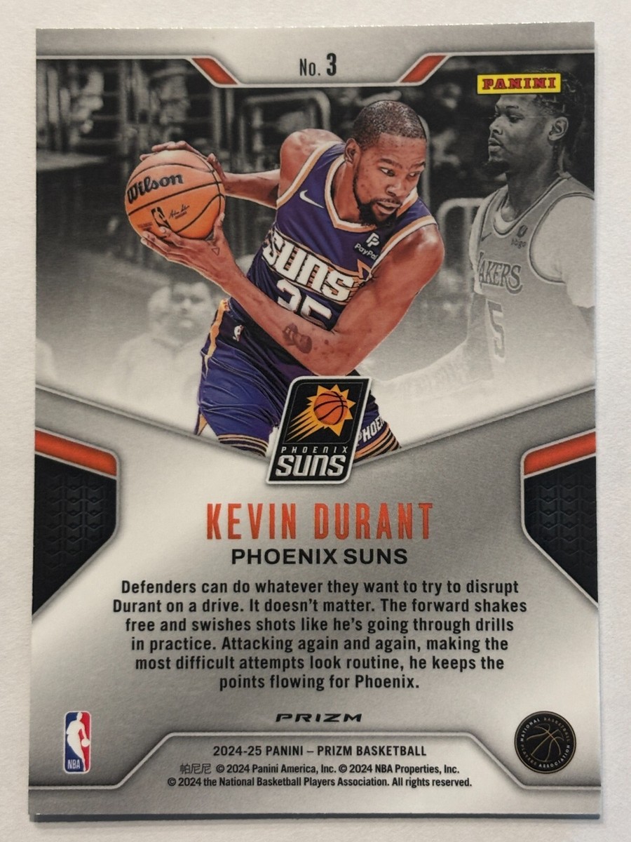 2024-25 Panini Prizm #3 Kevin Durant Phoenix Suns Dominance Silver