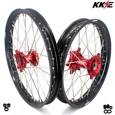 KKE 21/18'' Wheels Rim Set Fit Honda CRF250R 2014-2026 CRF450R 2013-2026 CRF450L