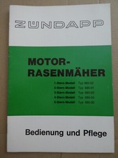 ZÜNDAPP Rasenmäher STERN MODELL Typ 685 BEDIENUNGSANLEITUNG  BETRIEBSANLEITUNG
