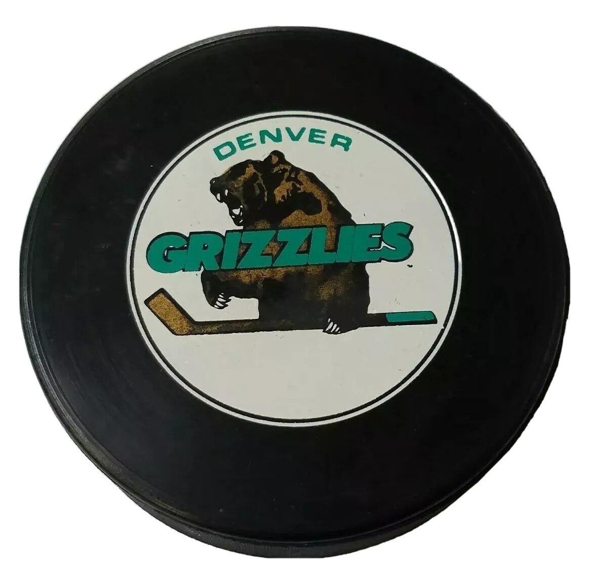 VINTAGE DENVER GRIZZLIES PUCK WORLD OMNI SPORTS IHL CZECHOSLOVAKIA