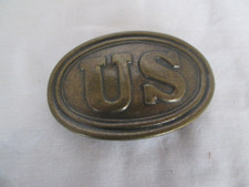 CIVIL WAR ARMY U.S. BELT BUCKLE BRASS PLATED REPLICA FOR REENACTMENTS