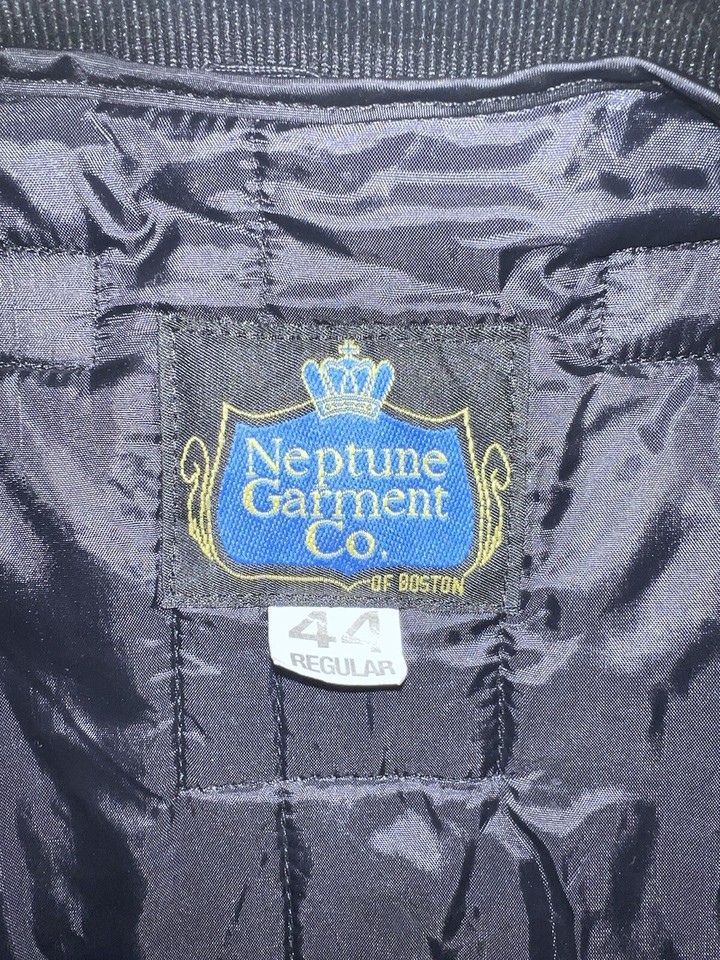 Neptune Garment Co Military Black Removable Liner Wool Blend Bomber
