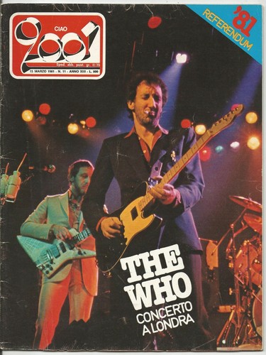Ciao 2001 n° 11 Marzo 1981 The Who Van Halen Creedence Clearwater Revival Zenobi - 第 1/2 張圖片