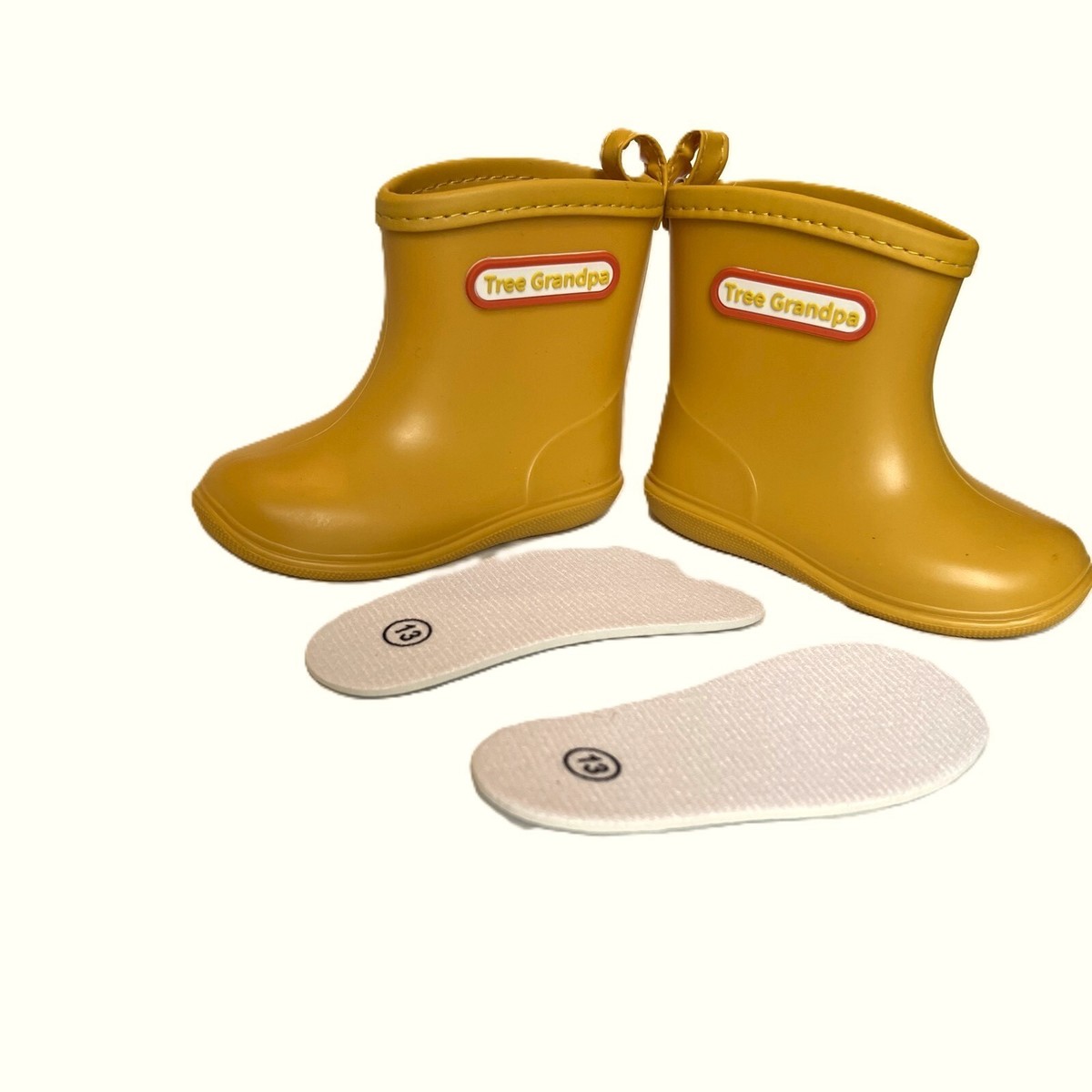 New Tree Grandpa Rain Boots toddler size 13 Yellow Waterproof | eBay