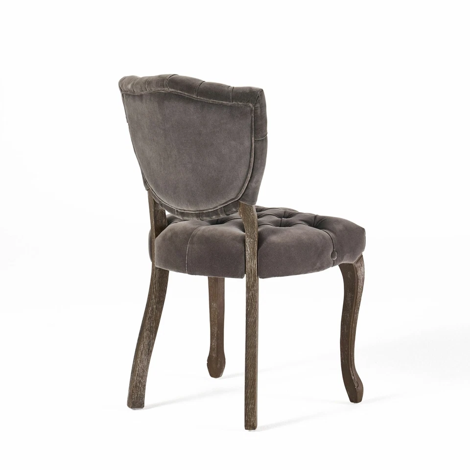 Violetta French Design Charcoal Dining Chair (Set of 2) - Image 4 of 4