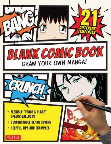 Blank Comic Book : Draw Your Own Manga! Sketchbook Journal Notebook (with 21 ...