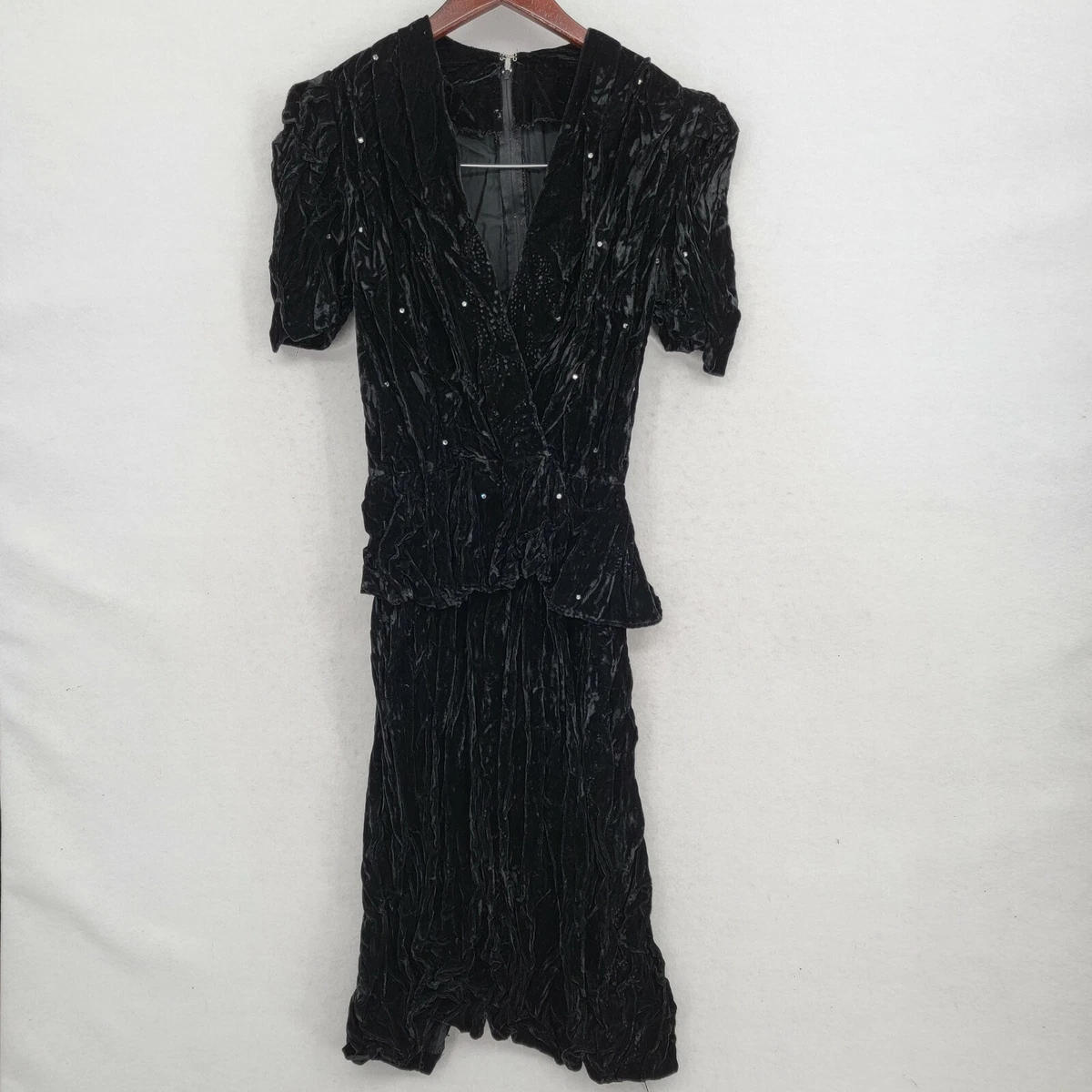 Velvet studded dress cheap