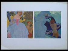 SEDUCTION ET AMOUR, MARCELLO DUDOVICH -1910- PHOTOLITHOGRAPHIE