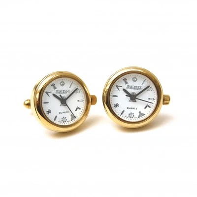 Herren Masonic Uhr Manschettenknöpfe Goldfarben Vergoldet G412 - Bild 1 von 3