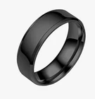 Spiritual Stainless Steel Black Band Ring