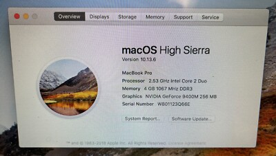 Apple MacBook Pro 13-inch March 2010 2.53GHz Intel Core 2 Duo