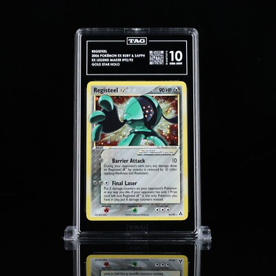 Ex Legend Maker Gold Star Registeel 92/92 2006 Holo Pokemon TAG 10 GEM MINT 
