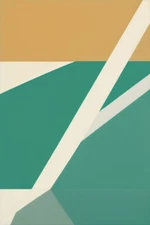 Large Abstract Painting 2x3 ft. Complex Geometric Demrin Fine Art Original NEW