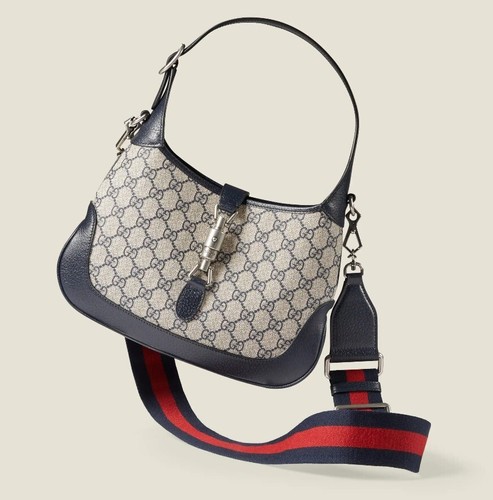 Gucci Jackie 1961 GG Small Shoulder Bag Beige and Blue New from Japan - Picture 3 of 10