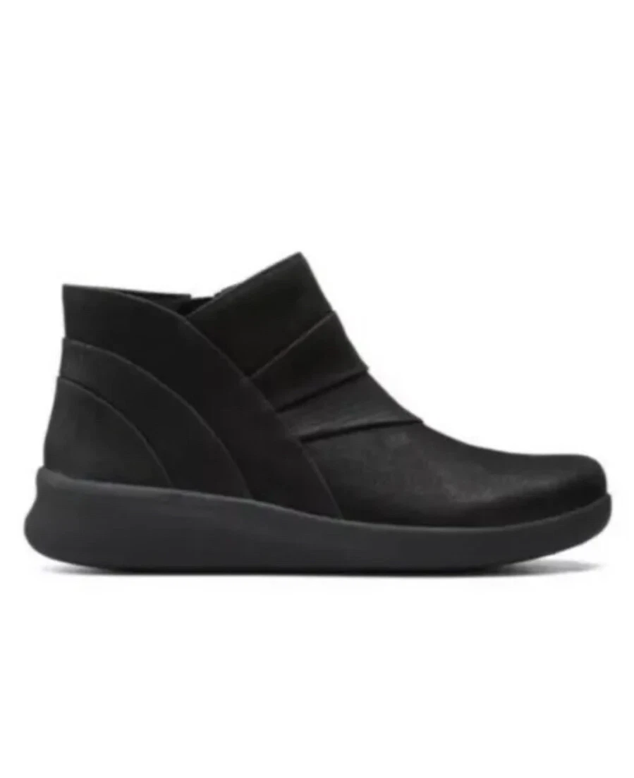 Clarks cloudsteppers womens black sales