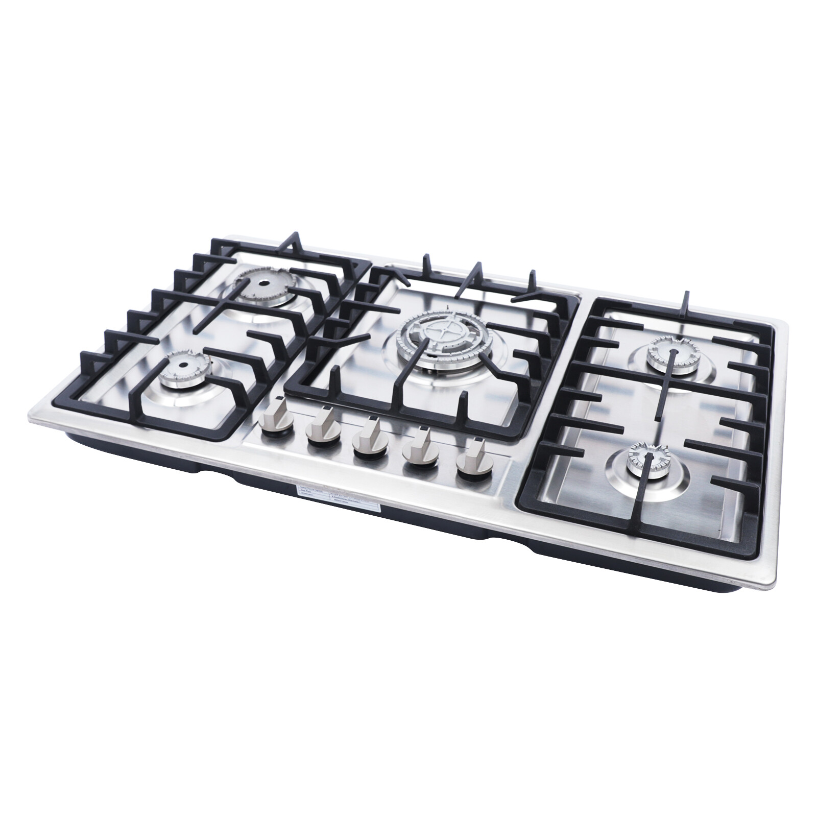 5 burner gas stove cooktop