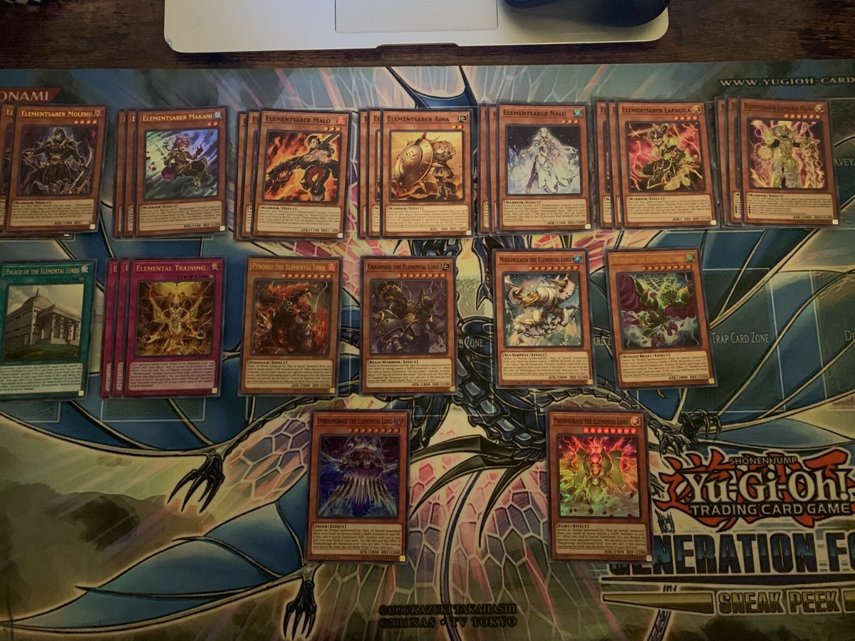 yugioh elementsaber deck YuGiOH 33 Card Complete Elementsaber Deck Elemental Makani Malo Molehu  Lapauila