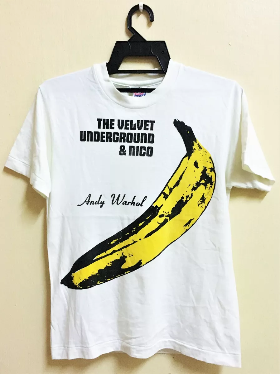 VINTAGE 80s THE VELVET UNDERGROUND & NICO PUNK ROCK T-SHIRT ANDY WARHOL POP ART