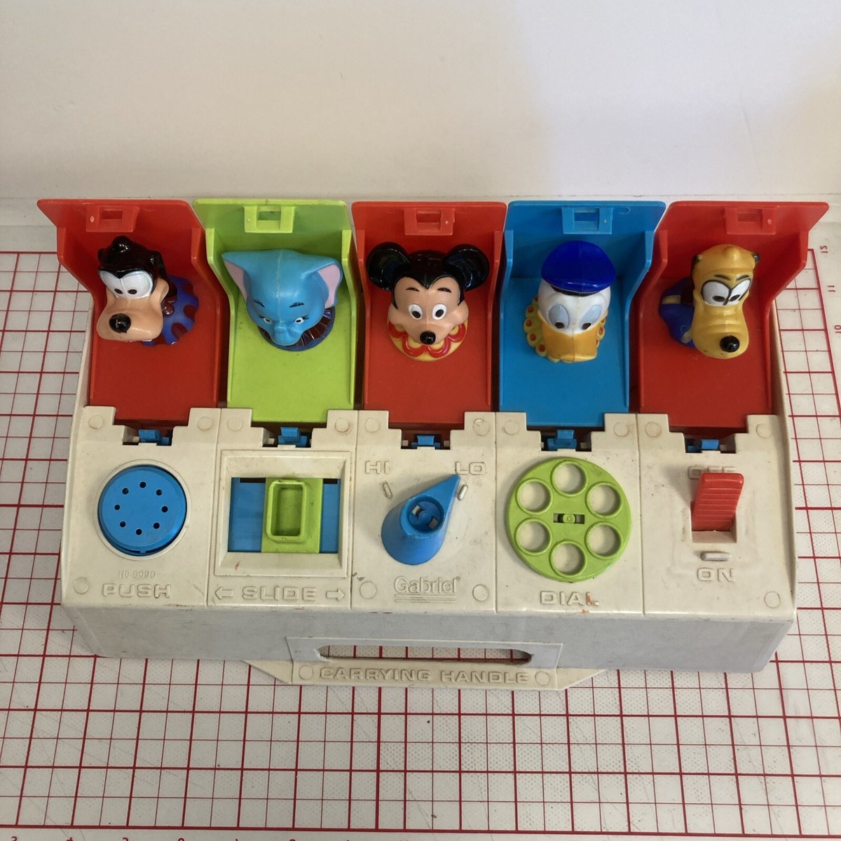 Vtg 1975 Poppin Pals Pop Up Toy Gabriel Disney Mickey Goofy RARE