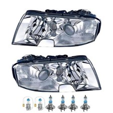 Scheinwerfer Set inkl. OSRAM Lampen H7 H3 mit LWR Motor für Skoda Superb I