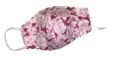 Pink And White Floral Face Mask