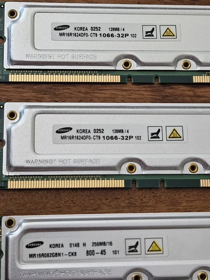 Samsung Lot Of 8 Silver RAM Memory MR16R082GBN1-CK8 2(256) 2(128) & 4(64) A4.3 - Image 3 of 4