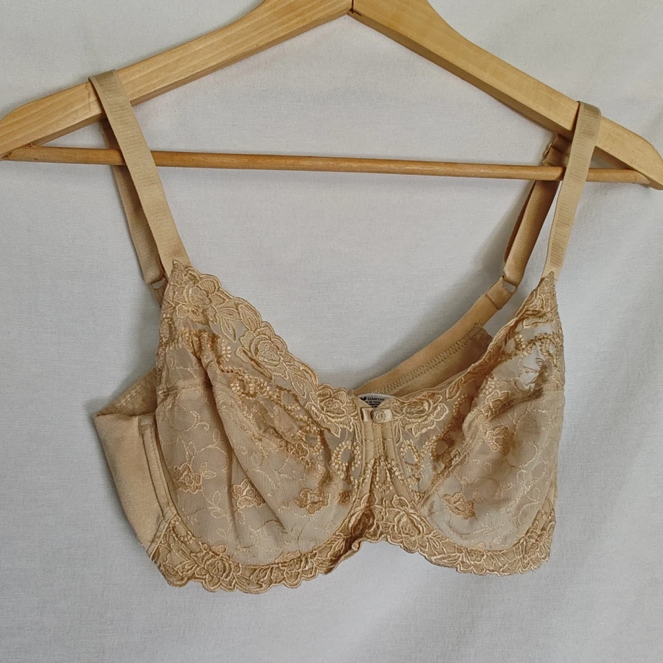 Wacoal Bra Renaissance Rose Underwire Beige Tan Lace Full Coverage 34D 85720 - Image 4 of 4