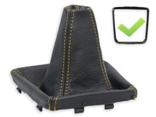 SCHALTMANSCHETTE FUR MERCEDES CLA C117 X117 SCHALTSACK LEDER NAHT GELB + RAHMEN