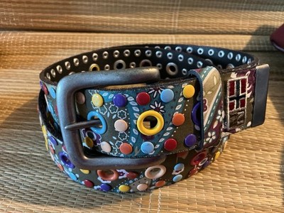 Napapijri Belt Men s FW09 Paisley Studded NYODGC LEATHER NEW OLD STOCK READ