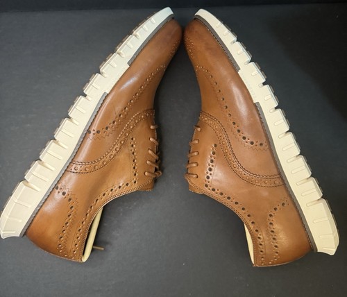 Cole Haan Men's ZERØGRAND Remastered Wingtip Oxfords British Tan Size 10 C39602 - Picture 5 of 7