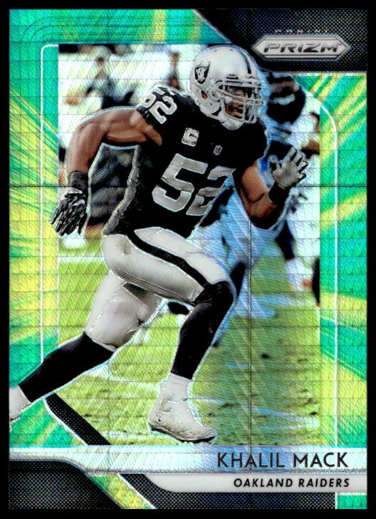 2018 Panini Prizm #47 Khalil Mack Prizm Hyper #/275 Oakland Raiders