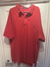 Polo Ralph Lauren Shirt Mens 2XLT  Red LOGO  Short Sleeve Polo BIG TALL  R176