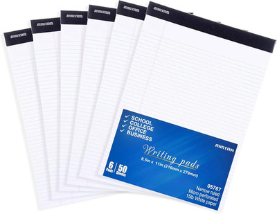 White Legal Pads   Ruled Notepads and Micro-Perforated Sheets, Ideal for Writing