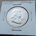 1955 P Franklin Half Dollar - "mirror-like surfaces" BU 90% Silver U.S. Coin