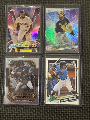 Jackson Chourio - Brewers - 4 Card 2024 Rookie Lot - FSU-16, DPP-13, SMLB-84, 85
