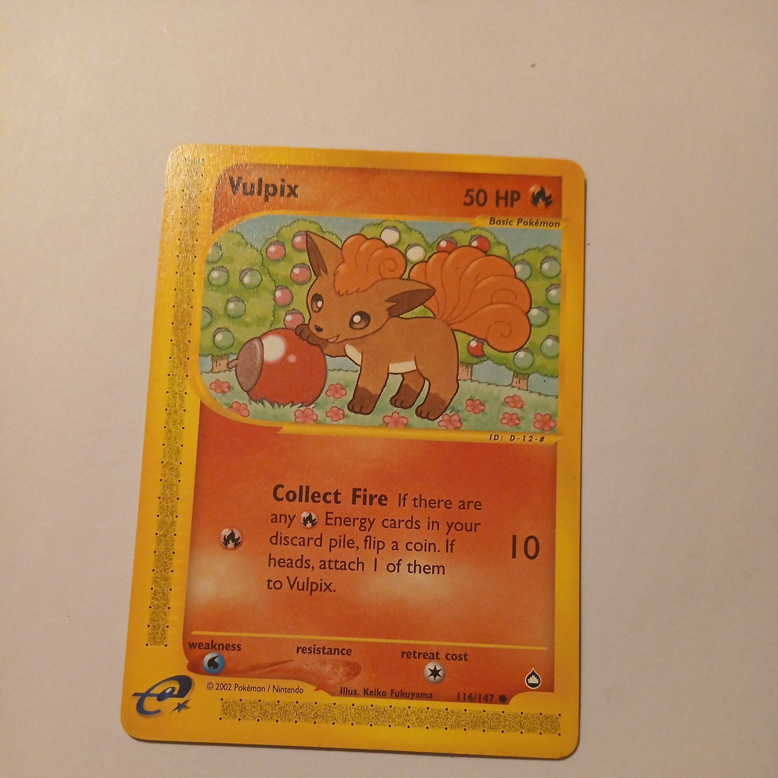 Pokemon Vulpix Aquapolis E-Reader 116/147 - NM