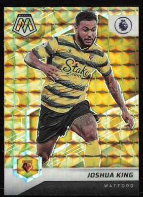 2021-22 Panini Mosaic EPL Joshua King Gold Power Prizm Watford #47