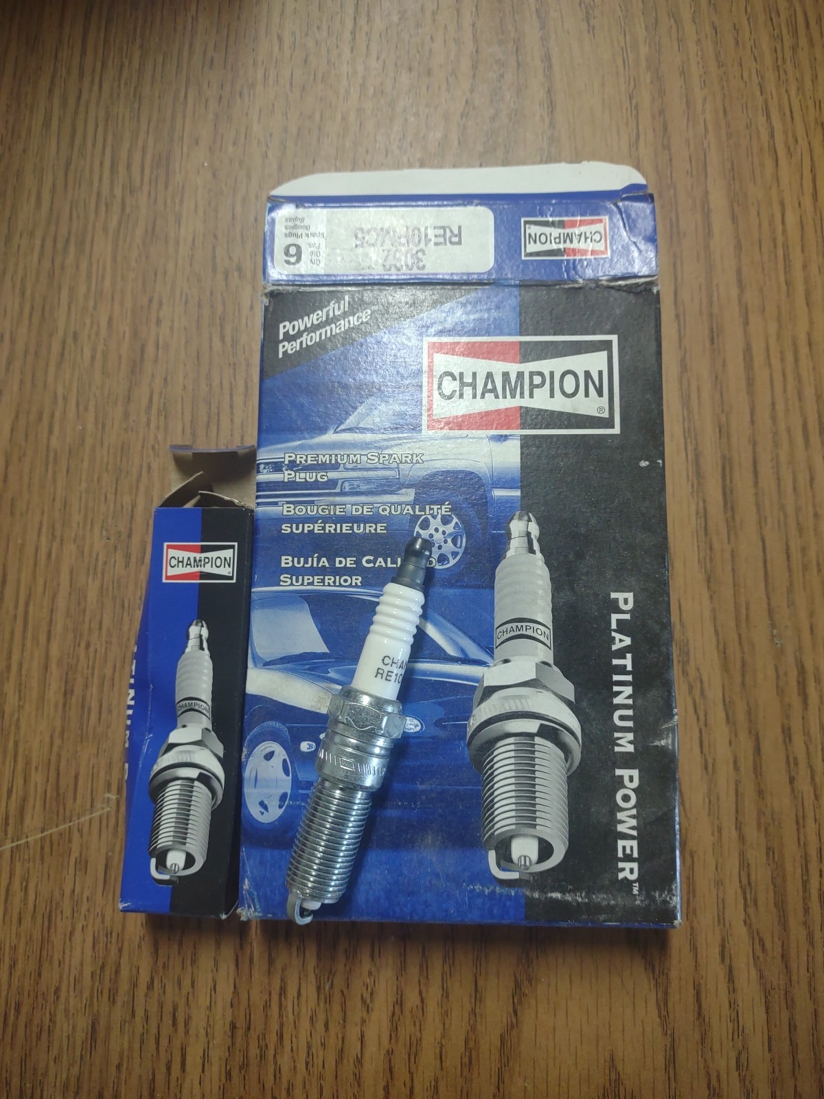 6 pc Champion Platinum 3032 Spark Plugs for RE10PMC5 LZTR5AIX13 LZTR5AGP kv
