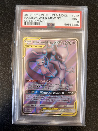 Mewtwo & Mew-GX graded PSA 9 for sale on eBay