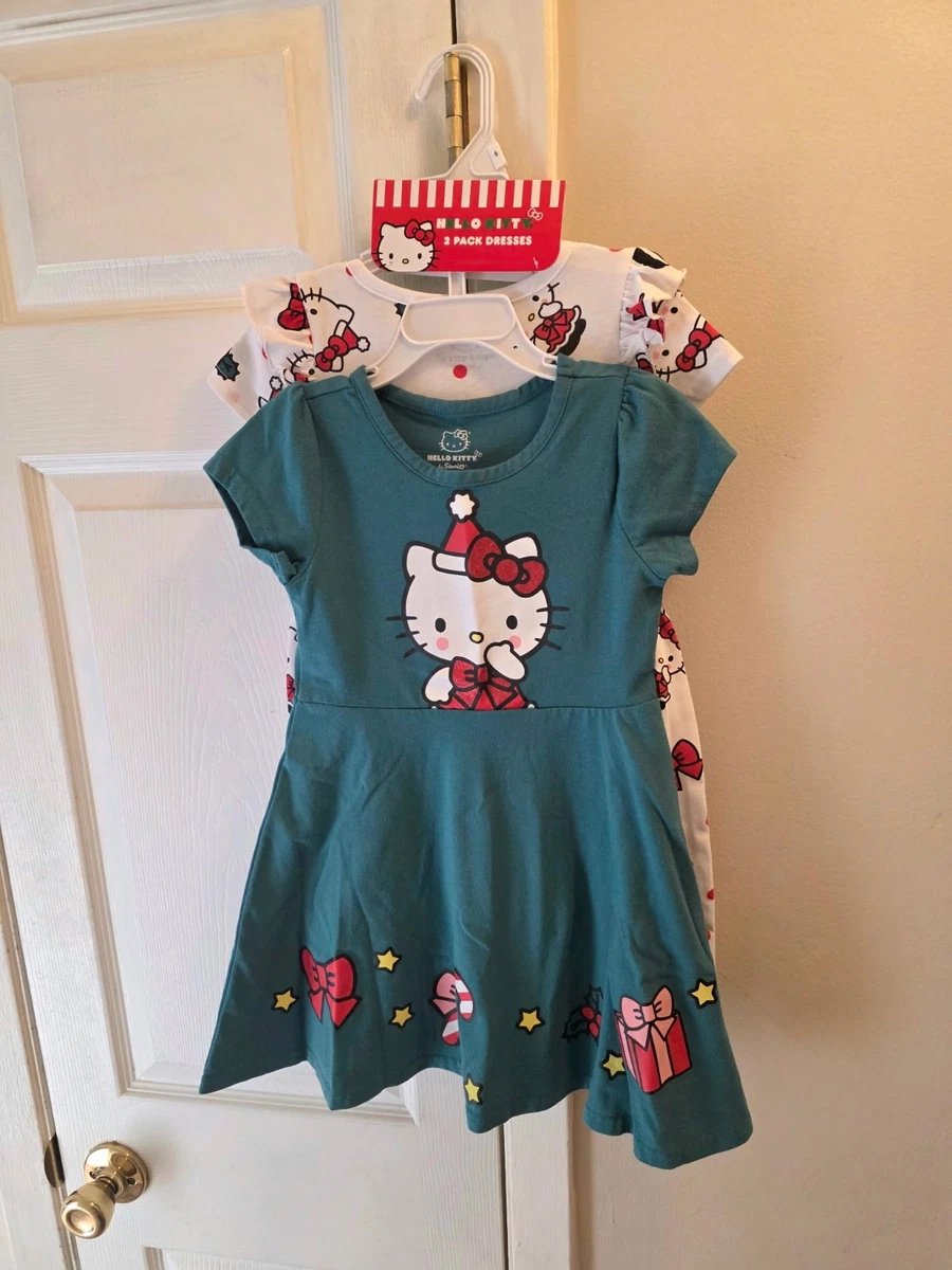 Top Hello Kitty Superposé Teenie Queenie - Taille 5 - Coton Multicolore - Occasion Très Bon État