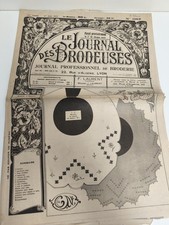Alte Zeitung Stickerei Le Journal des Brodeuses 1952 Lyon Muster Motiv Vintage