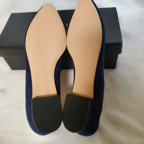 Talbots scamosciato indaco Edison tacco basso ritaglio nuovo con scatola taglia 9,5 M punta mandorla comfort - Foto 6 di 8