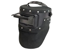 Casco de soldadura frontal abatible Weldcote Metals LEATHERVIEW pantalla fija 10