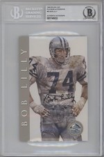 BAS 1998 Ron Mix Hall of Fame Platinum 2034/2500 Bob Lilly BGS Authentic HOF ur8